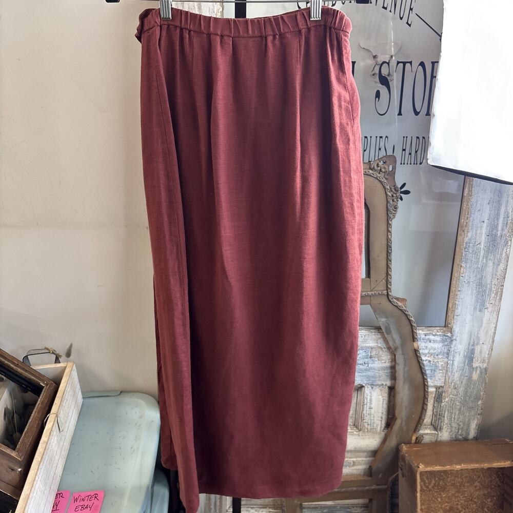 Eileen Fisher Maroon Skirt Size 1 (S/M) - Picture 5 of 10